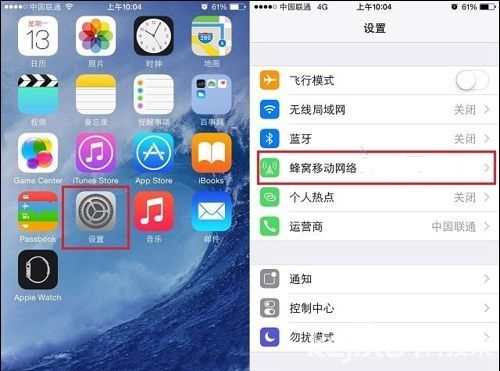 蘋果手機使用技巧：iPhone6如何關(guān)閉4G網(wǎng)絡？