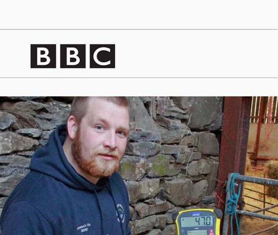 英國農民用<a href=/mobile/ target=_blank class=infotextkey>手機</a>APP牧羊,可監控羊群生理健康。(網頁截圖)