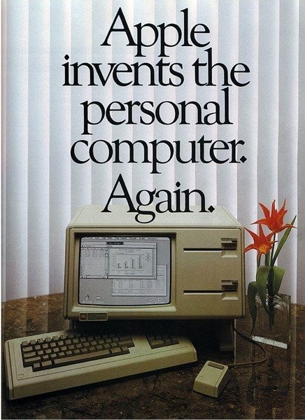 Lisa電腦廣告。蘋果Lisa電腦的第一個廣告，1983年發布。