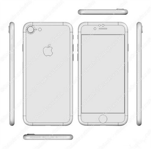 iPhone 7設(shè)計(jì)圖完全曝光 耳機(jī)接口與白條確認(rèn)消失
