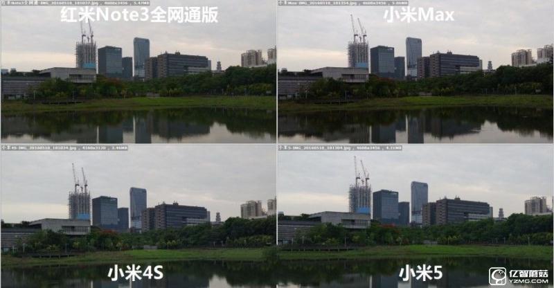 小米5/小米Max/紅米Note3全網通版/小米4s拍照對比評測