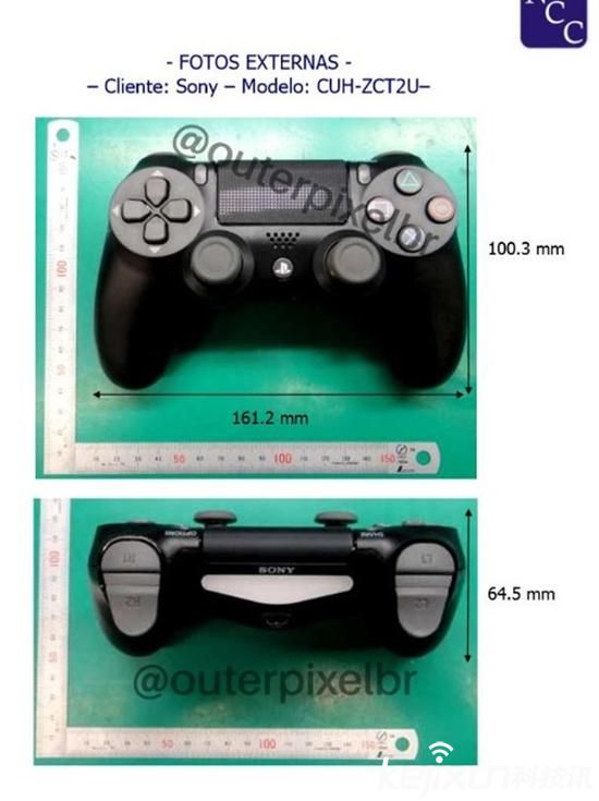 索尼PS4 Neo全新手柄曝光！ 尺寸稍有改變