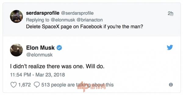 是男人你就刪！馬斯克真把SpaceX和特斯拉的FB頁面刪了