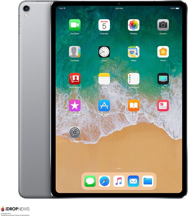 蘋(píng)果新一代iPad Pro外形曝光：無(wú)劉海全面屏 屏占比提升